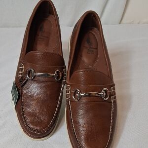 Freeport Hybrid Loafers by T.B. Phelps Gridiron brown NEW w/tag